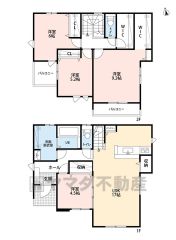 LDKと隣接する洋室合わせて21.5帖。 全居室南向きで日当たり良好＾＾ FLC・WIC・パントリー・バルコニー2ヵ所有＾＾