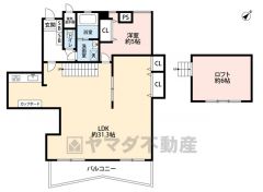 LDK広々31帖以上＾＾1LDKとロフト付き。南東向きバルコニー有＾＾