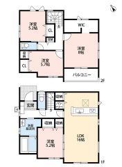 キッチン横にはパントリー＾＾主寝室のWICや2階廊下、各居室等収納充実してます＾＾
