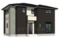 （3号棟）完成予想図。流行に左右されないベーシックなカラーリングは、永住にふさわしい佇まいです。