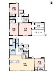 LDK広々18帖。パントリー・南面バルコニー・WIC・廊下収納有＾＾