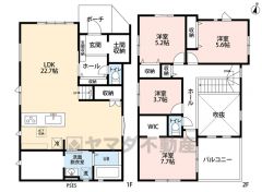 室内物干し場所としておすすめなフリースペース確保＾＾家族の会話が増えるリビング階段採用＾＾南向きバルコニー＾＾