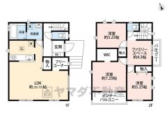 LDKには収納スペースとフリーコーナー付き＾＾2階にはバルコニー付きのファミリースペース＾＾