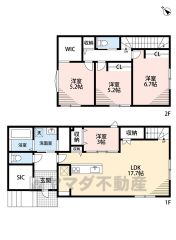 安全性、機能性に優れたオール電化で快適な新生活＾＾LDK広々17.7帖。SIC・WIC・リビング収納有。全居室フローリング＾＾